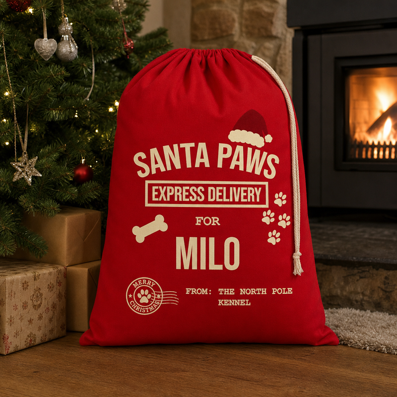 Personalised First Christmas Christmas Santa Sack with Name