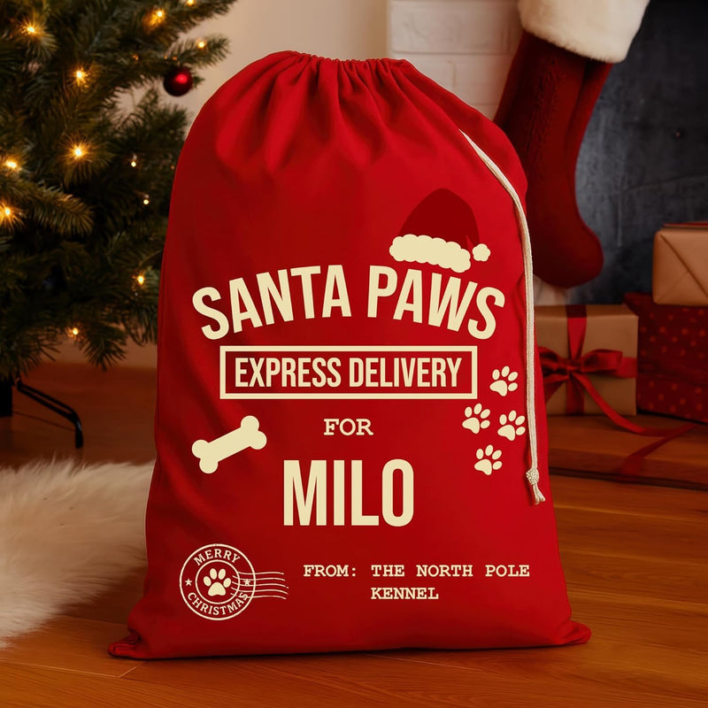 Personalised First Christmas Christmas Santa Sack with Name