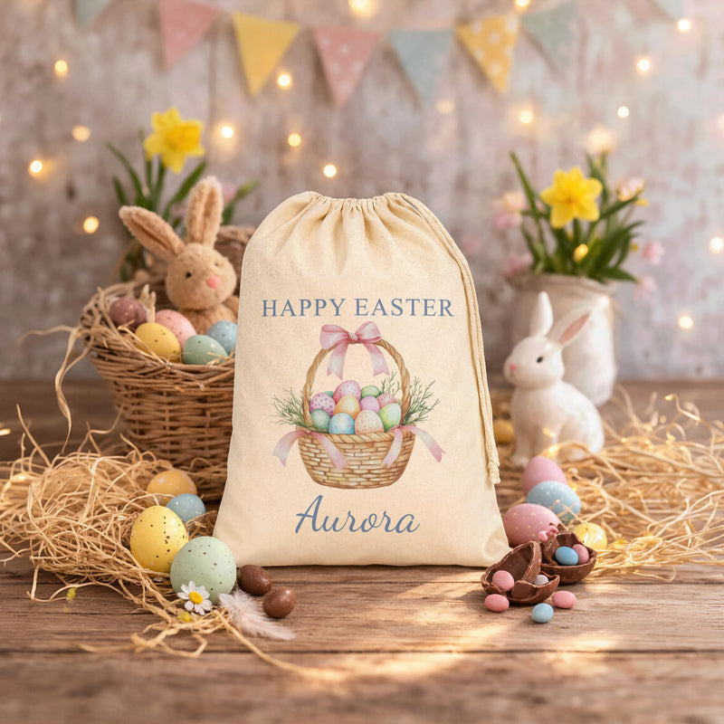 Personalised Easter Basket Easter Sack with Name