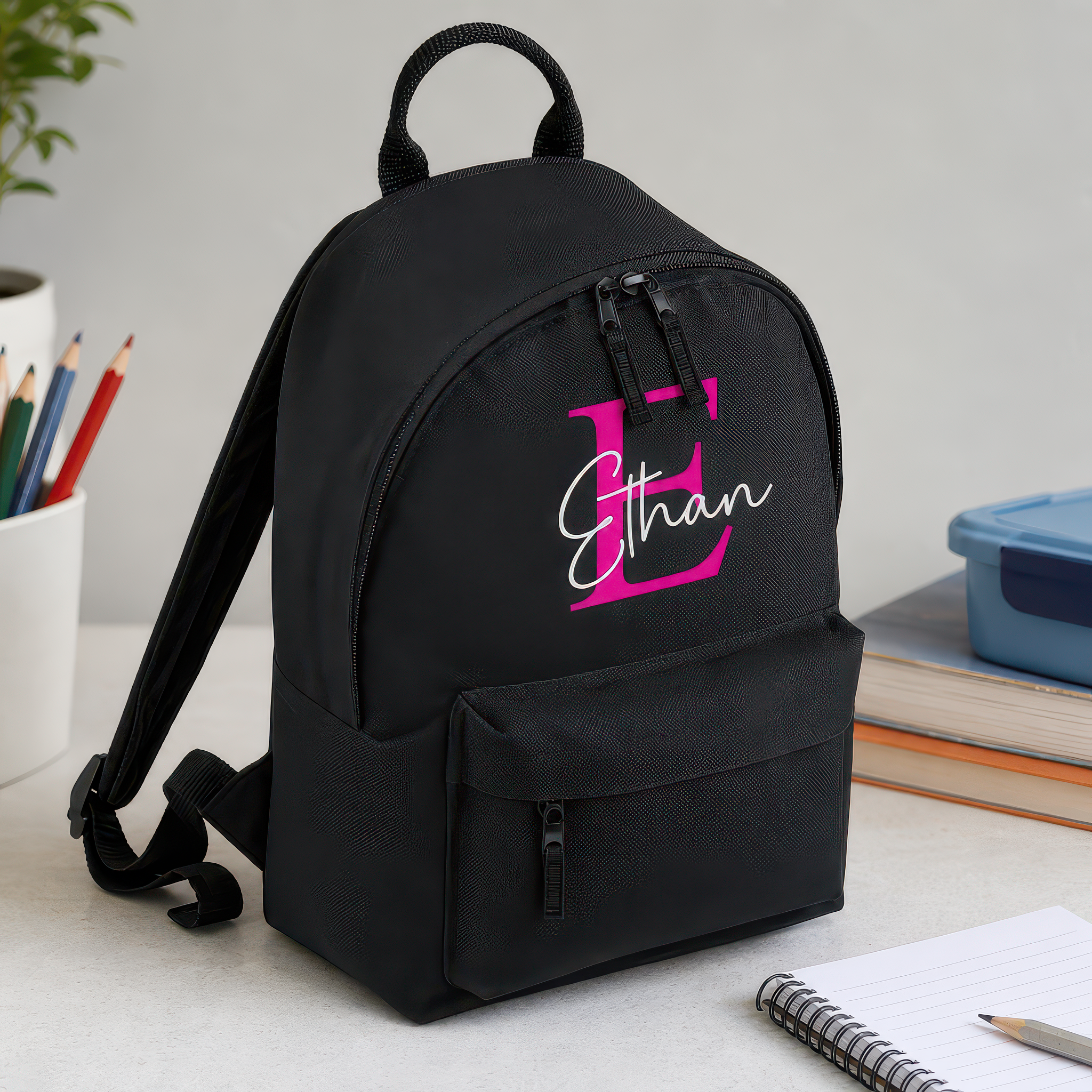 Personalised Pink Initial School Set - alternative view
