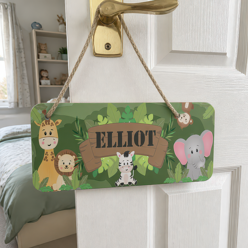 Personalised Jungle Bedroom Door Sign