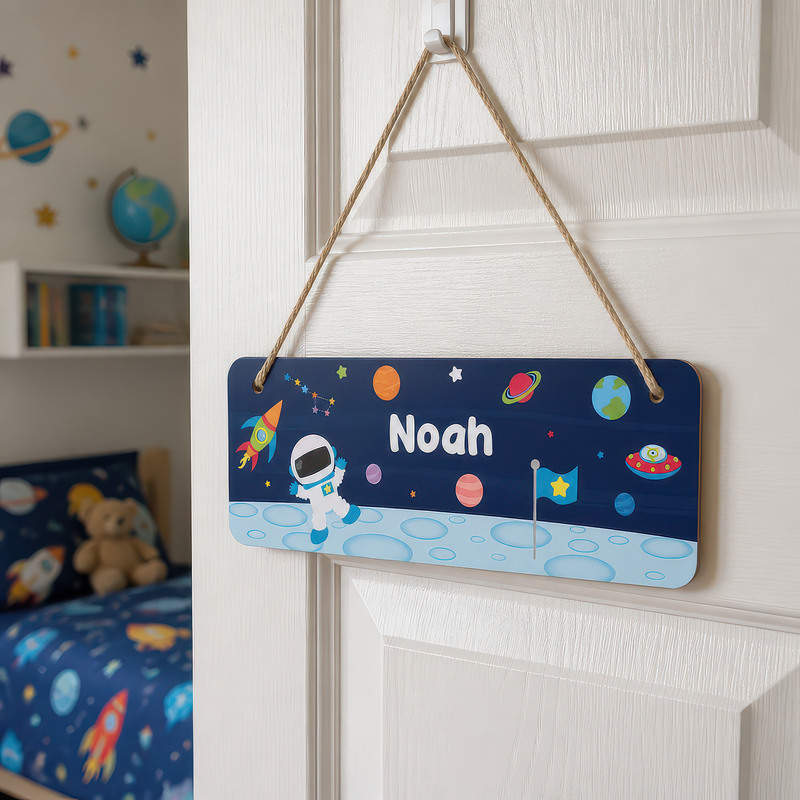 Personalised Space Bedroom Door Sign