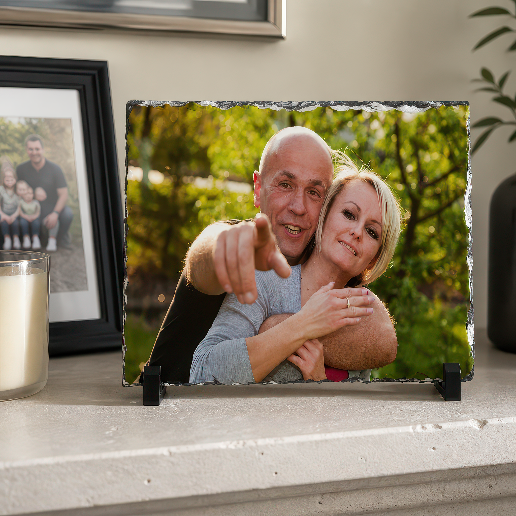 Personalised Medium Rectangle Photo Rock Slate