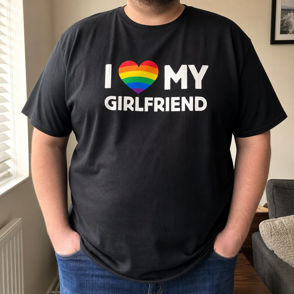 I Love My Girlfriend Rainbow T-Shirt