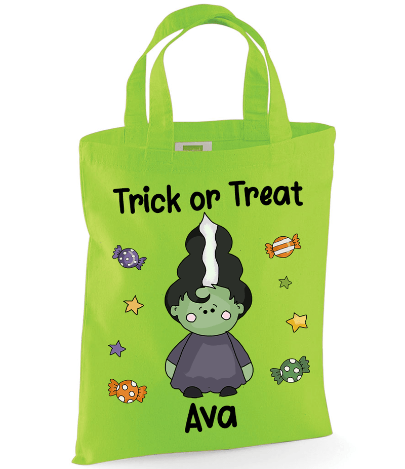 Personalised Green Frankenstein's Wife Tote Bag