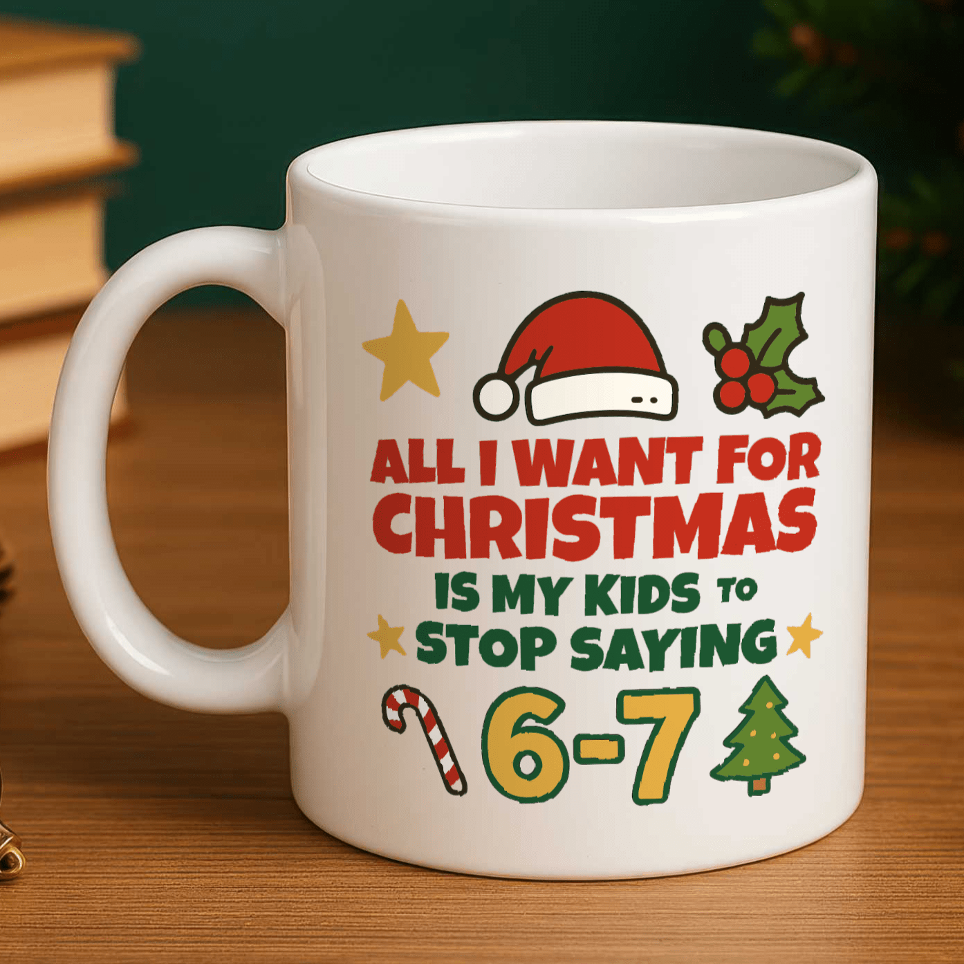 Funny Teacher Christmas Mug - 67 Meme - Chicken Craft Ltd
