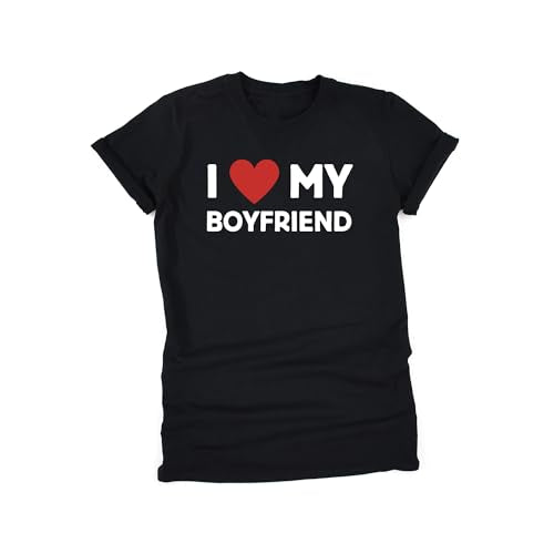 I Love My Boyfriend Red Heart T-Shirt