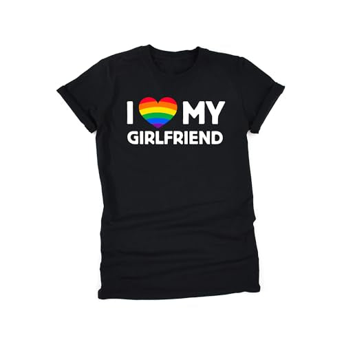 I Love My Girlfriend Rainbow T-Shirt