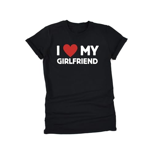 I Love My Girlfriend Red Heart T-Shirt