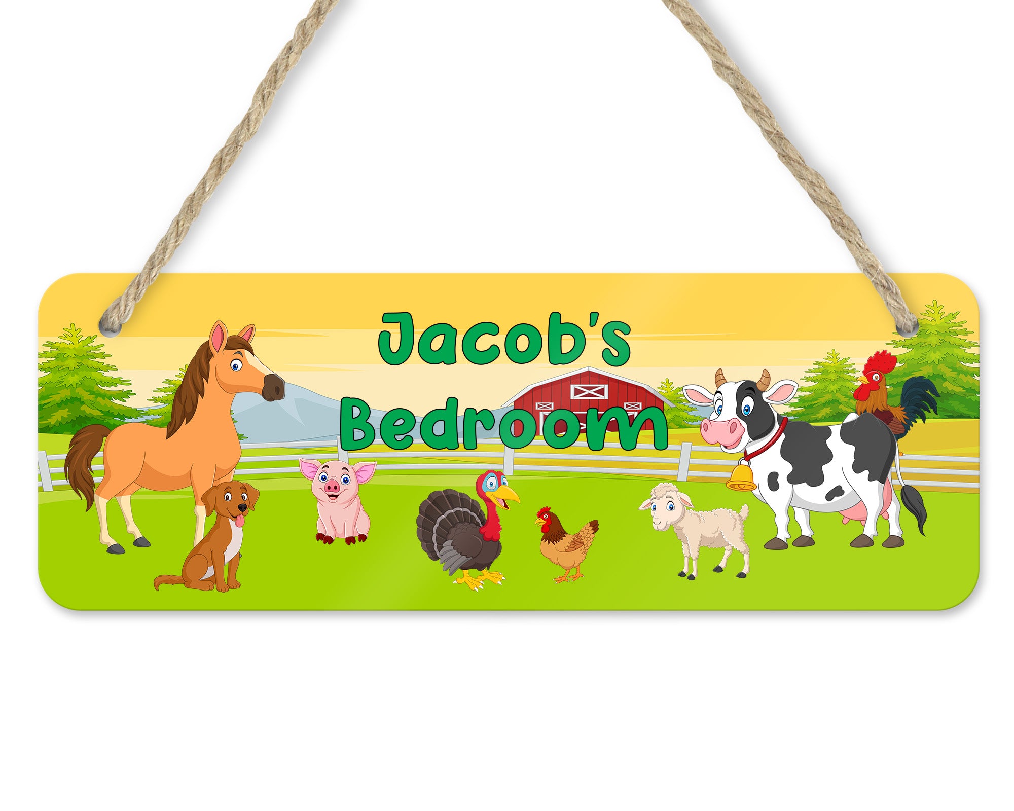Personalised Farm Bedroom Door Sign