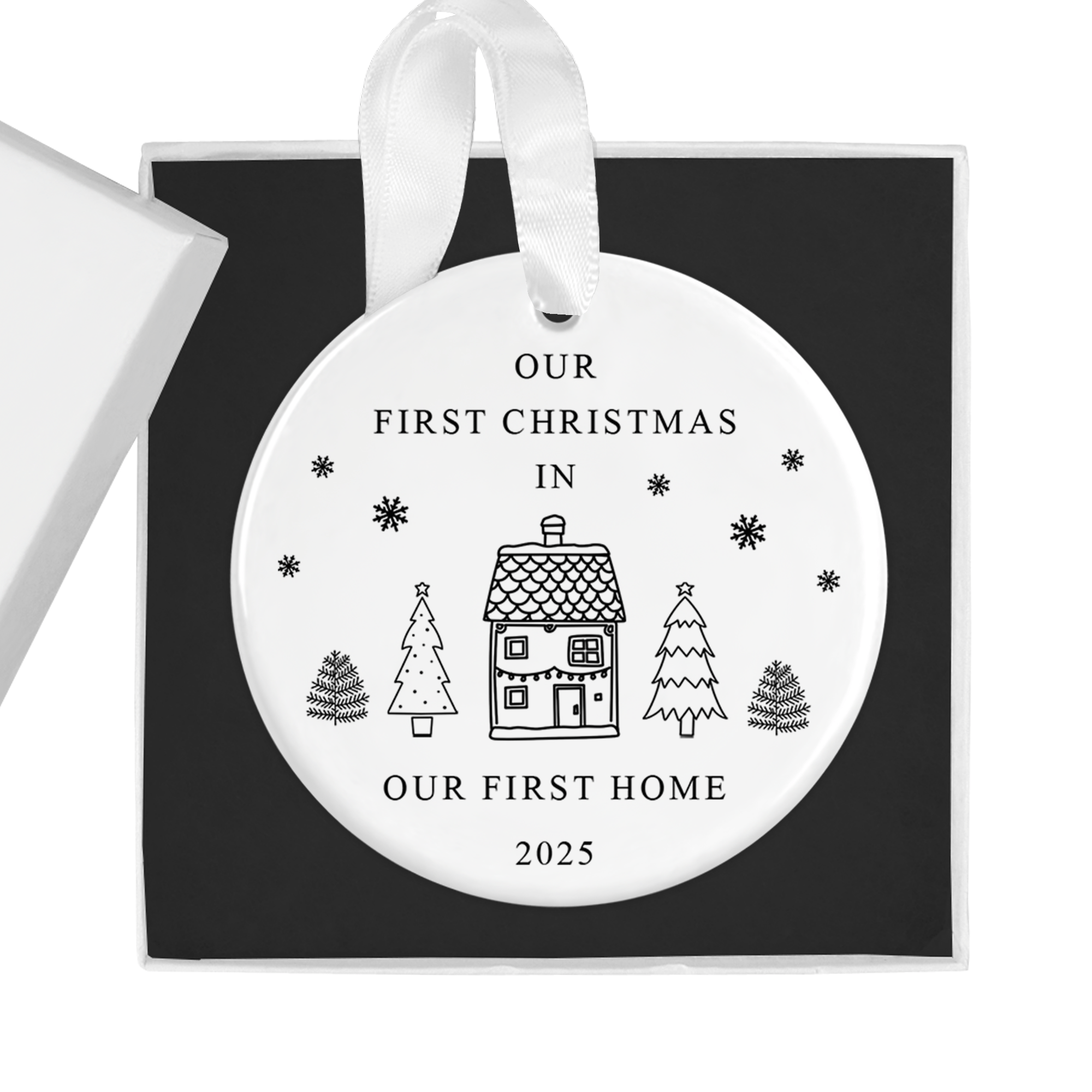 Our First Christmas in Our First Home Ornament with Gift Box - Chicken Craft Ltd
