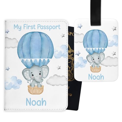 Personalised Baby Passport Cover and Luggage Tag Set - Custom My First Passpor