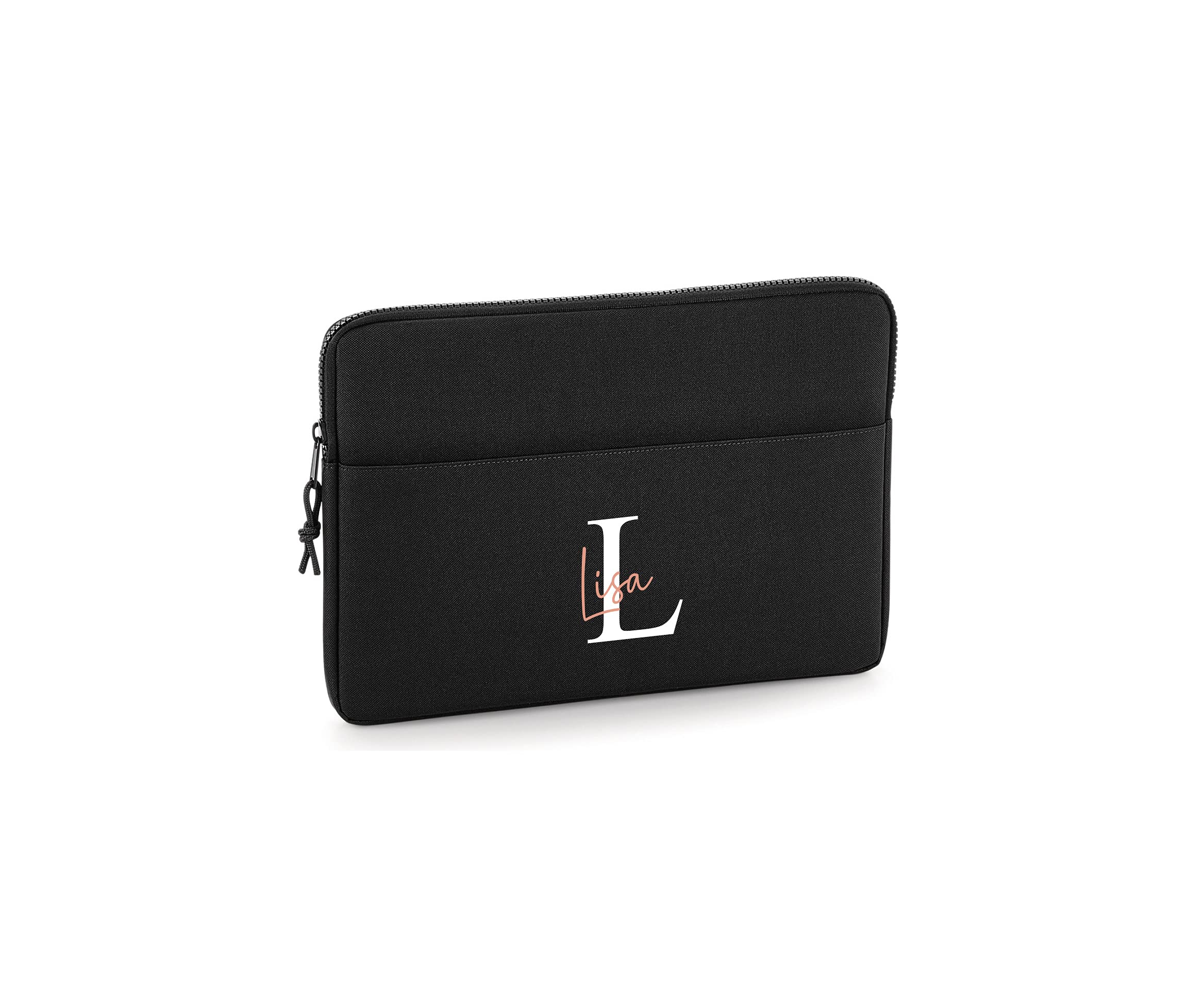 Personalised Black 13 Inch Laptop Sleeve with Name or Initials additional product photo