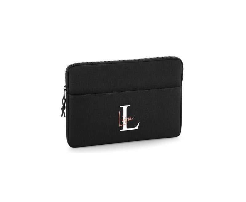 Personalised Black 15.6 Inch Laptop Sleeve with Name or Initials additional product photo