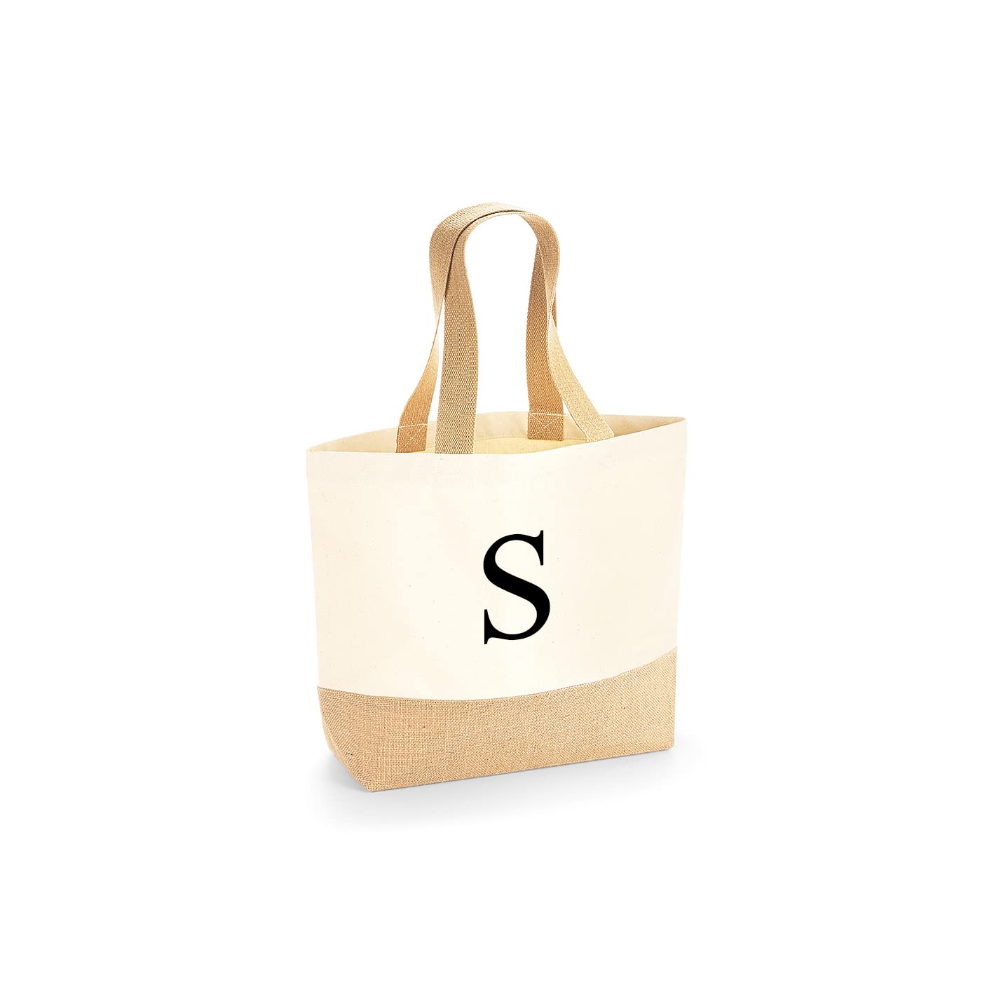 Personalised Black Initial Canvas Tote Bag additional product photo