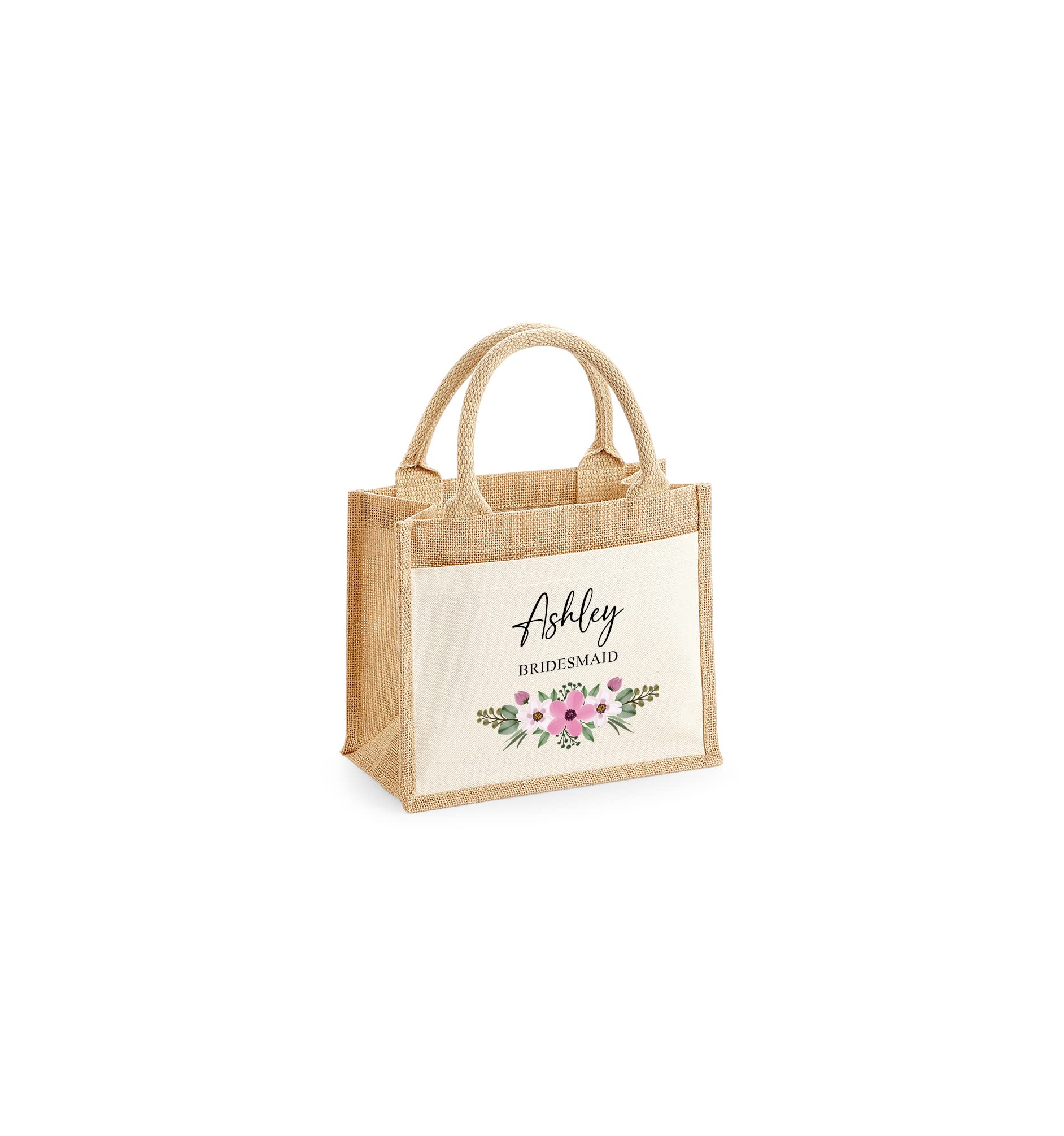 Personalised Bridesmaid Bag with Any Name and Wedding Role additional product photo
