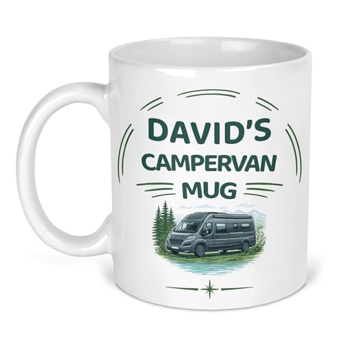 Personalised Camper Van Gift Ceramic Mug with Name