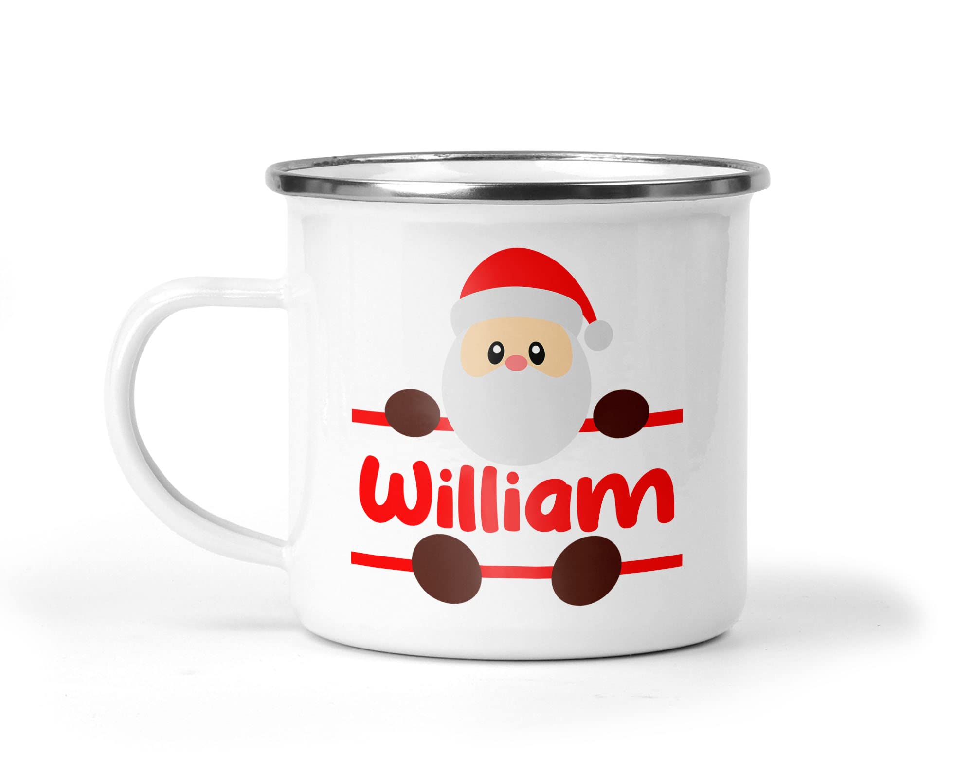 Personalised Christmas Enamel Name Mug additional product photo