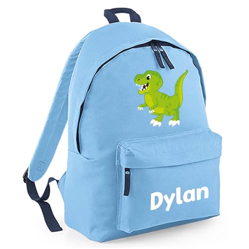 Personalised Dinosaur - Blue Kids Backpack with Name product image