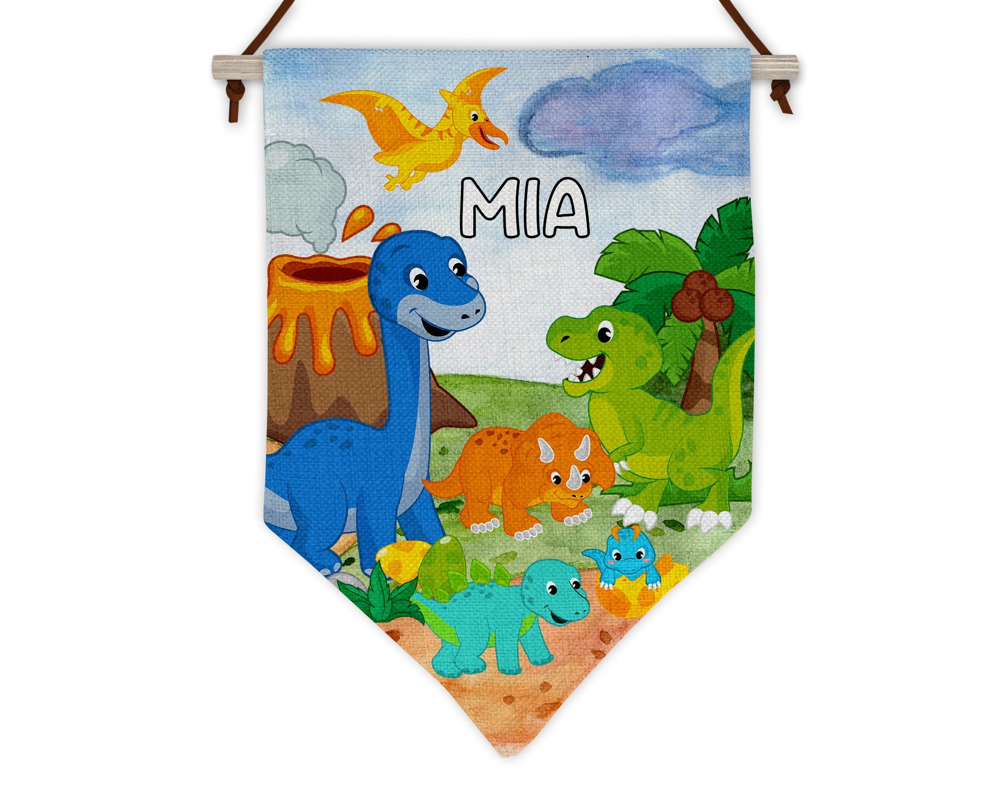 Personalised Dinosaur Flag - Chicken Craft Ltd