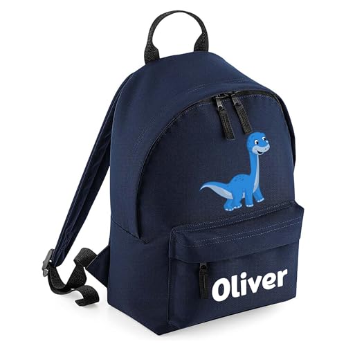 Personalised Dinosaur - Navy Kids Backpack with Name product image