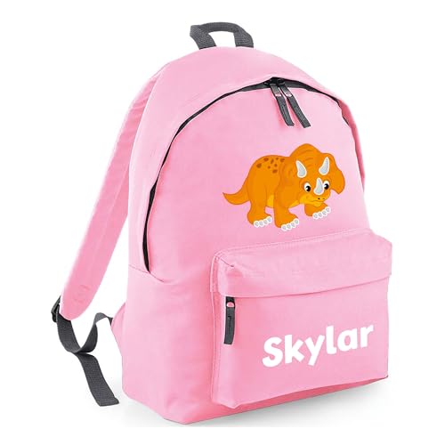 Personalised Dinosaur - Pink Kids Backpack with Name product image