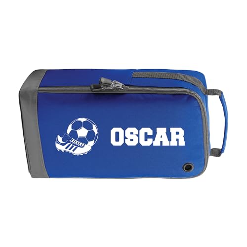 Blue Football Boot 2 boot bag with custom name