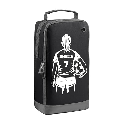 Black Girl Shirt + Number boot bag with personalised name and number