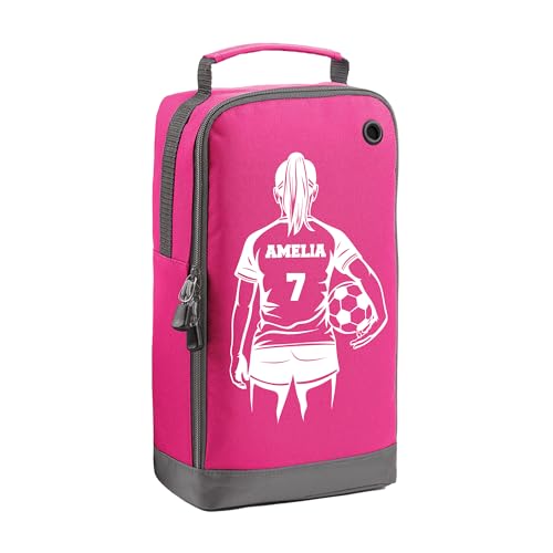 Pink Girl Shirt + Number boot bag with personalised name and number