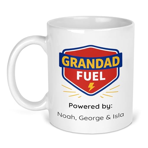 Personalised Grandad Fuel Mug with Grandchildren's Names