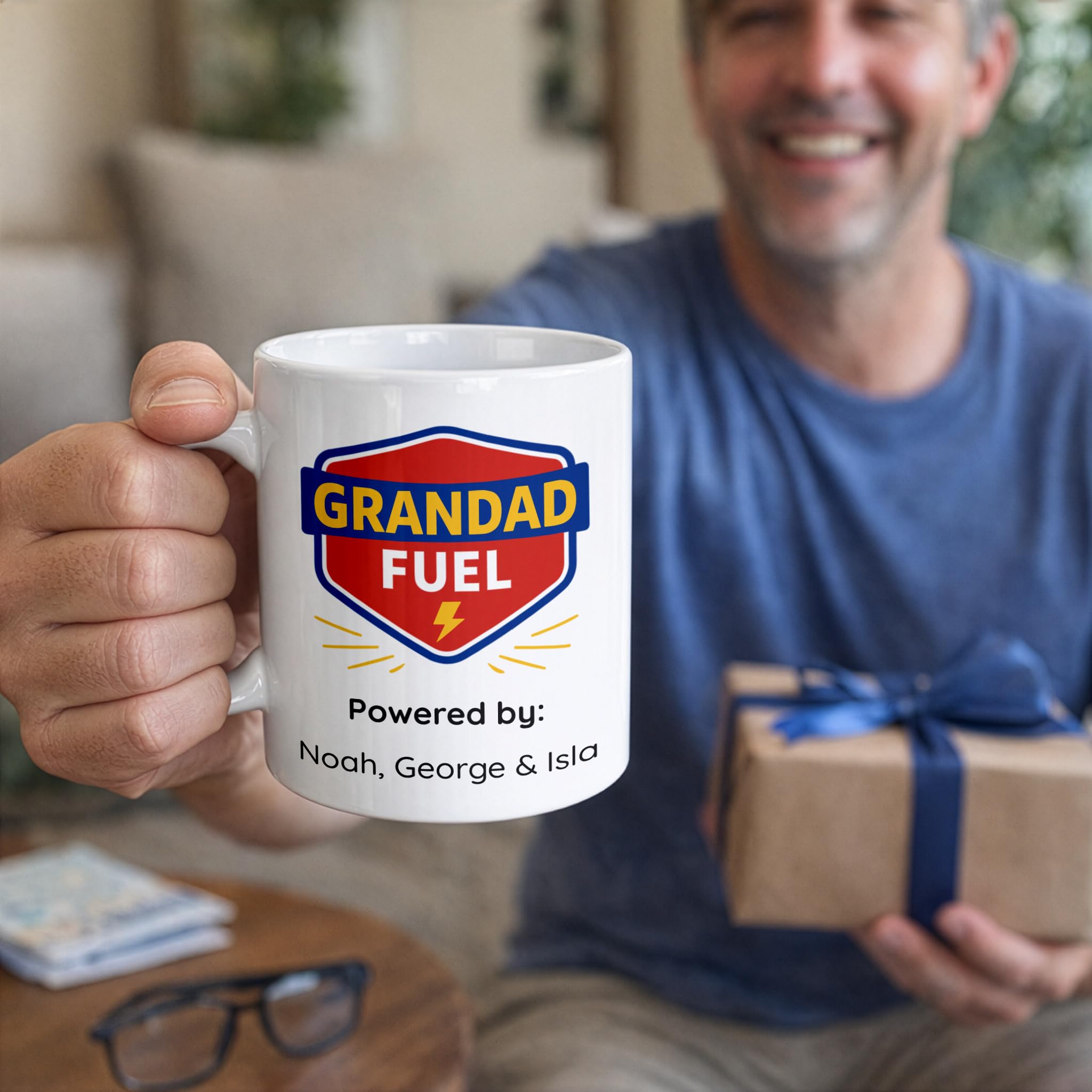 Personalised Grandad Fuel Mug with Grandchildren's Names additional product photo
