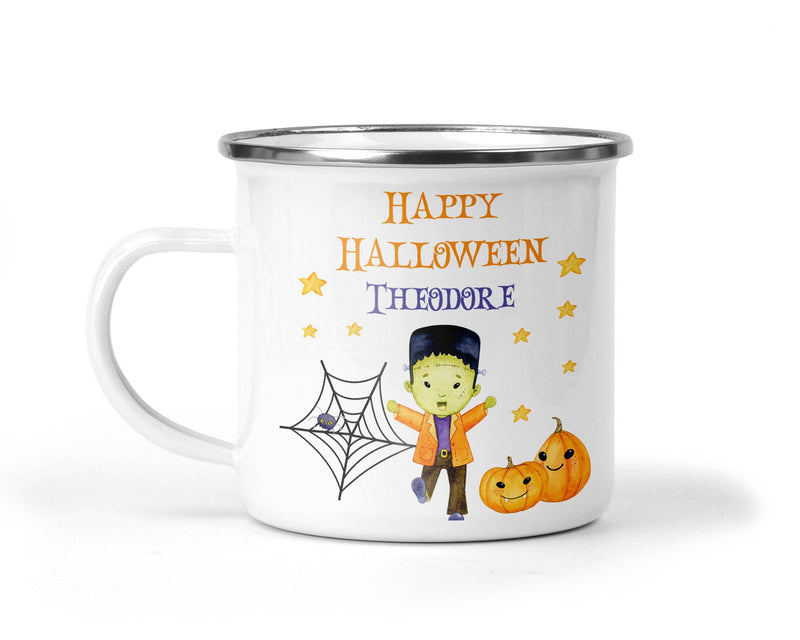 Personalised Halloween Frankenstein Enamel Mug additional product photo