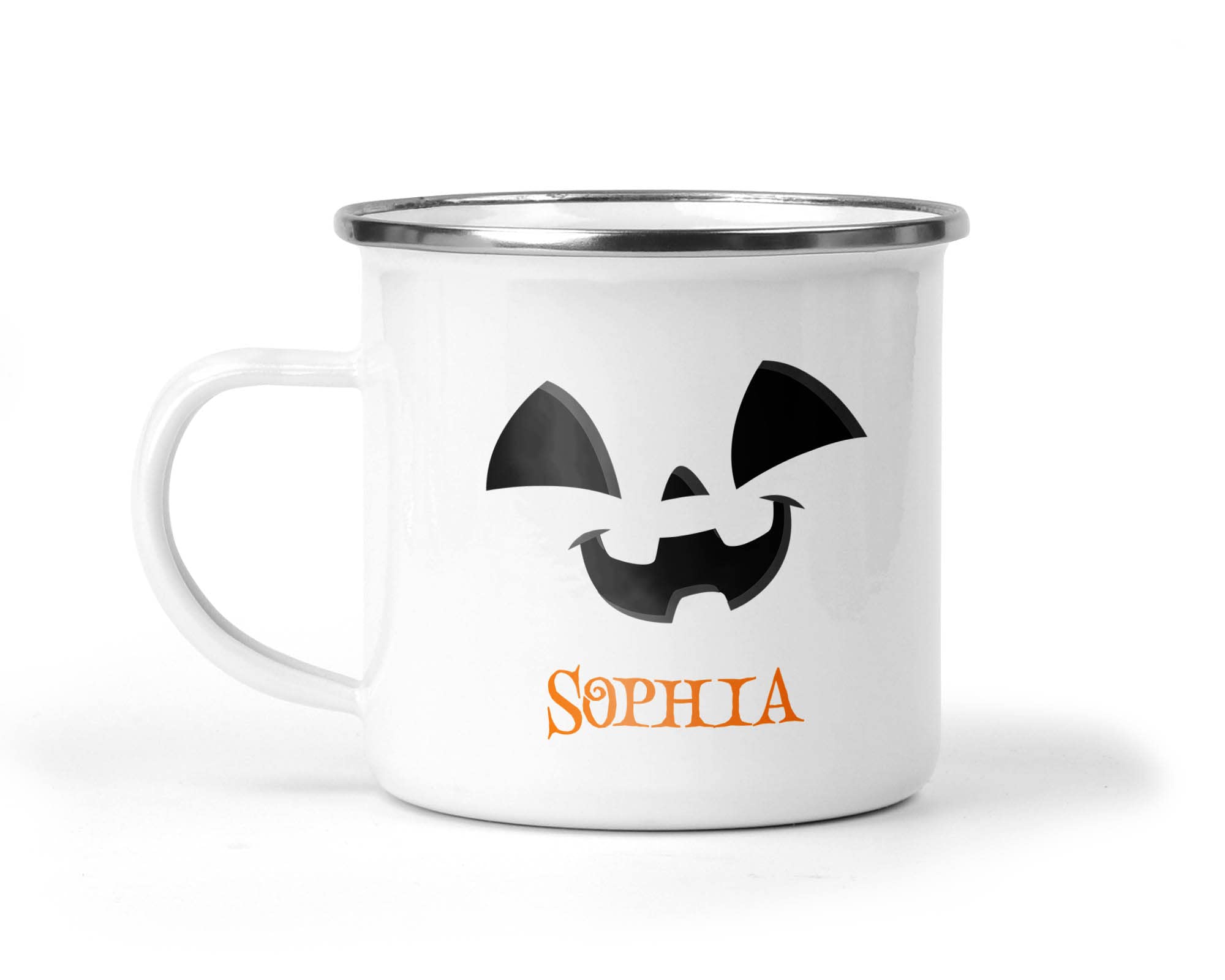 Personalised Jack O Lantern Enamel Mug with Name additional product photo