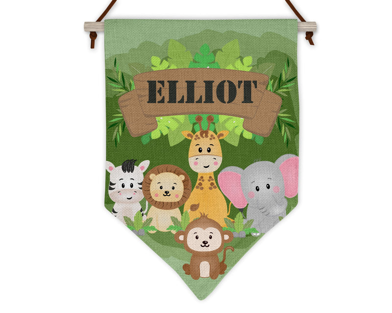 Jungle Explorer Flag personalised with name