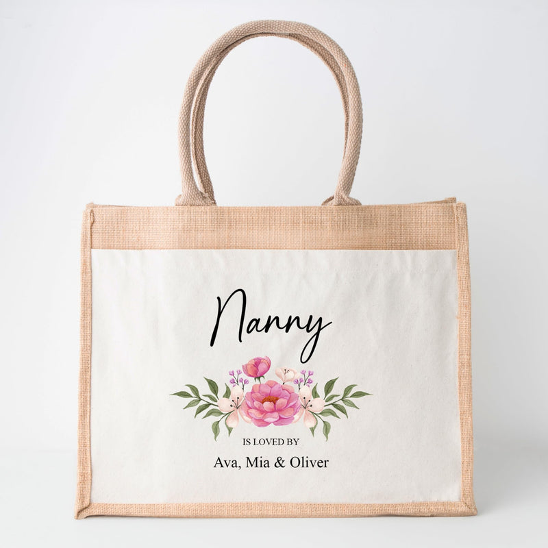 Personalised Jute Bag Shopping Tote for Nanny additional product photo
