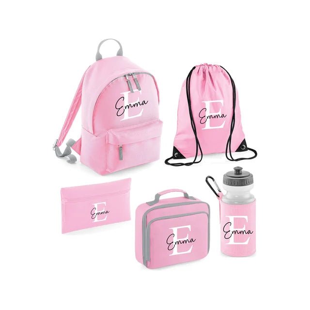 Pink School Set with Initial personalised product image
