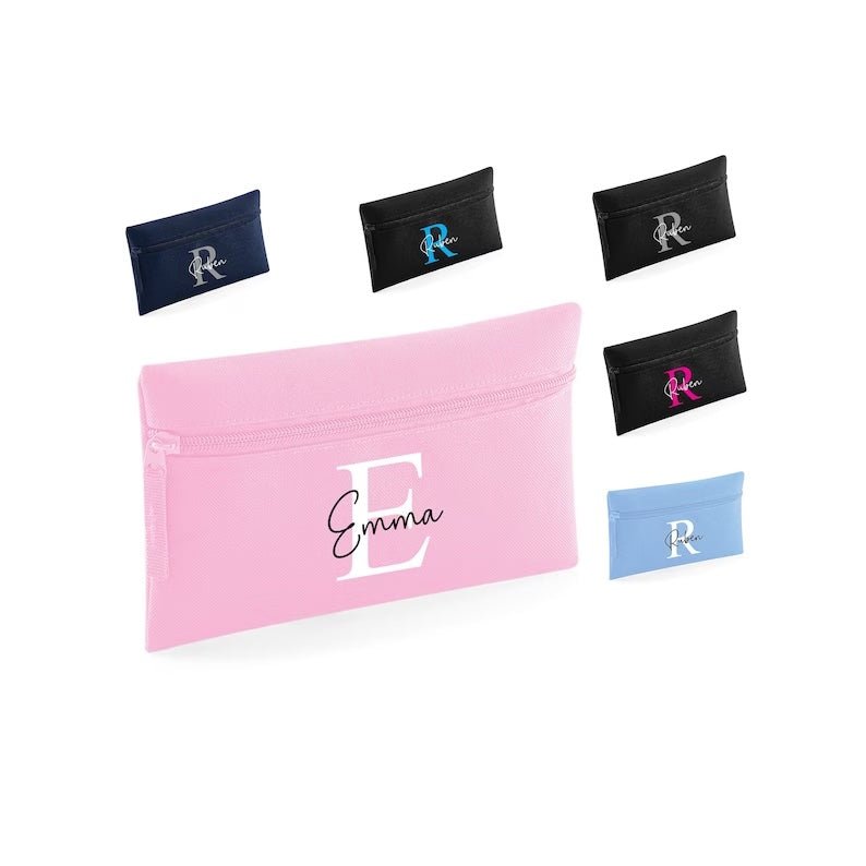 Personalised Kids Pencil Case with Name and Initial - Chicken Craft Ltd