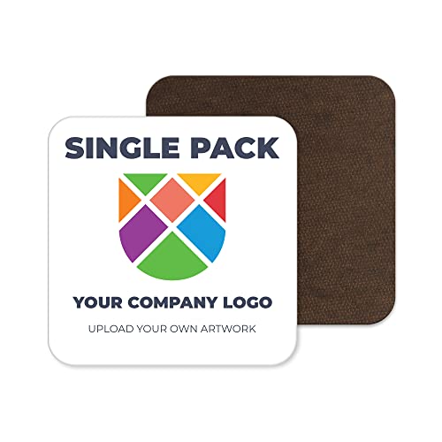 Personalised logo business coasters in a pack of 1.