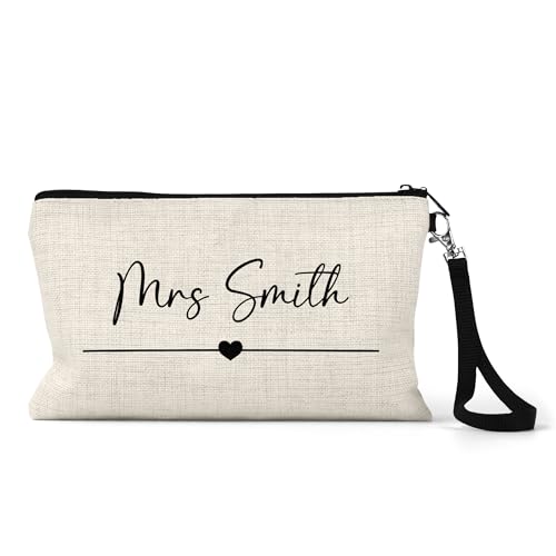 Personalised minimal name and heart teacher pencil case