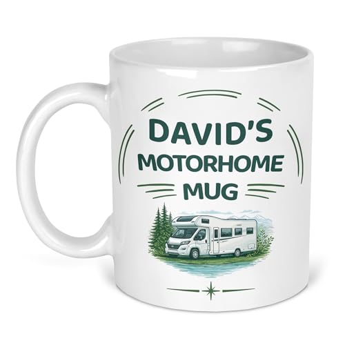 Personalised Motorhome Gift Ceramic Mug with Name