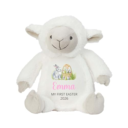 Personalised My First Easter Lamb Soft Toy - Name Printed Keepsake Gift