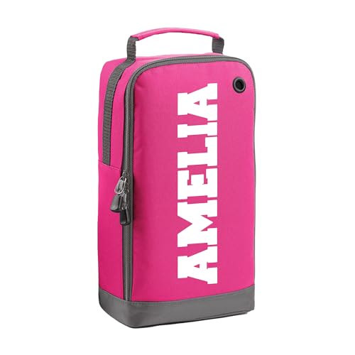 Pink kids boot bag with name only design
