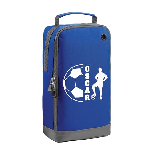 Blue kids boot bag with name split design