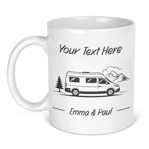 Personalised Panel Van Custom Grey Design Ceramic Mug with Name