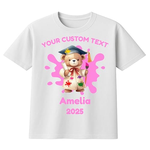 Personalised Pink or Blue Teddy T-shirt with Name - 3 Years product image