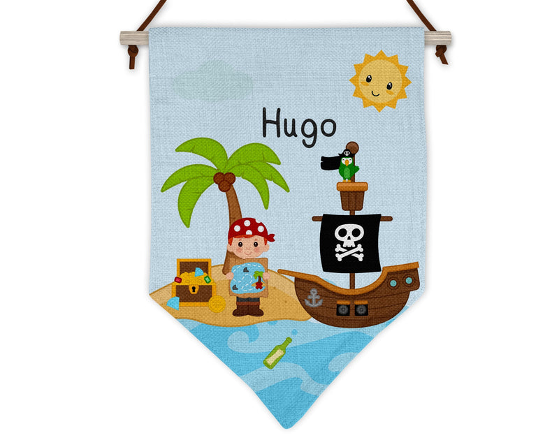 Pirate Flag with Name personalised with name