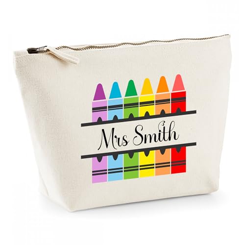 Personalised Rainbow Crayon Pencil Case with Name
