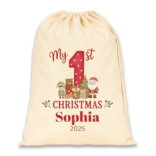Personalised Red Christmas Santa Sack with Name