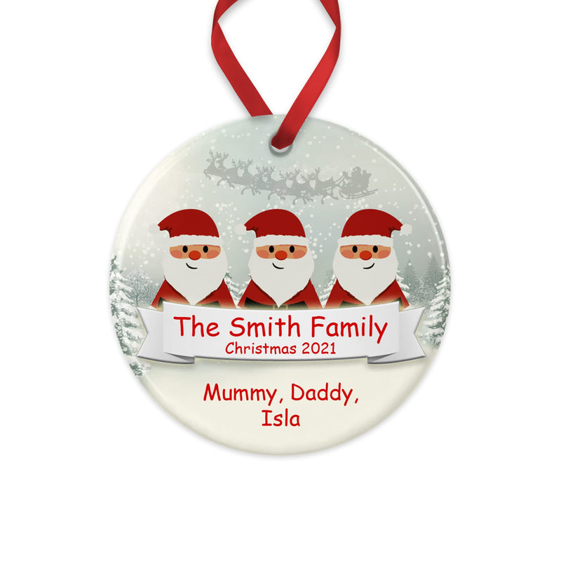 Personalised Santa Family Christmas Ornament additional product photo