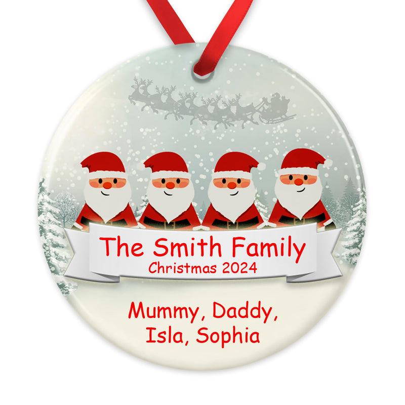 Personalised Santa Family Christmas Ornament additional product photo